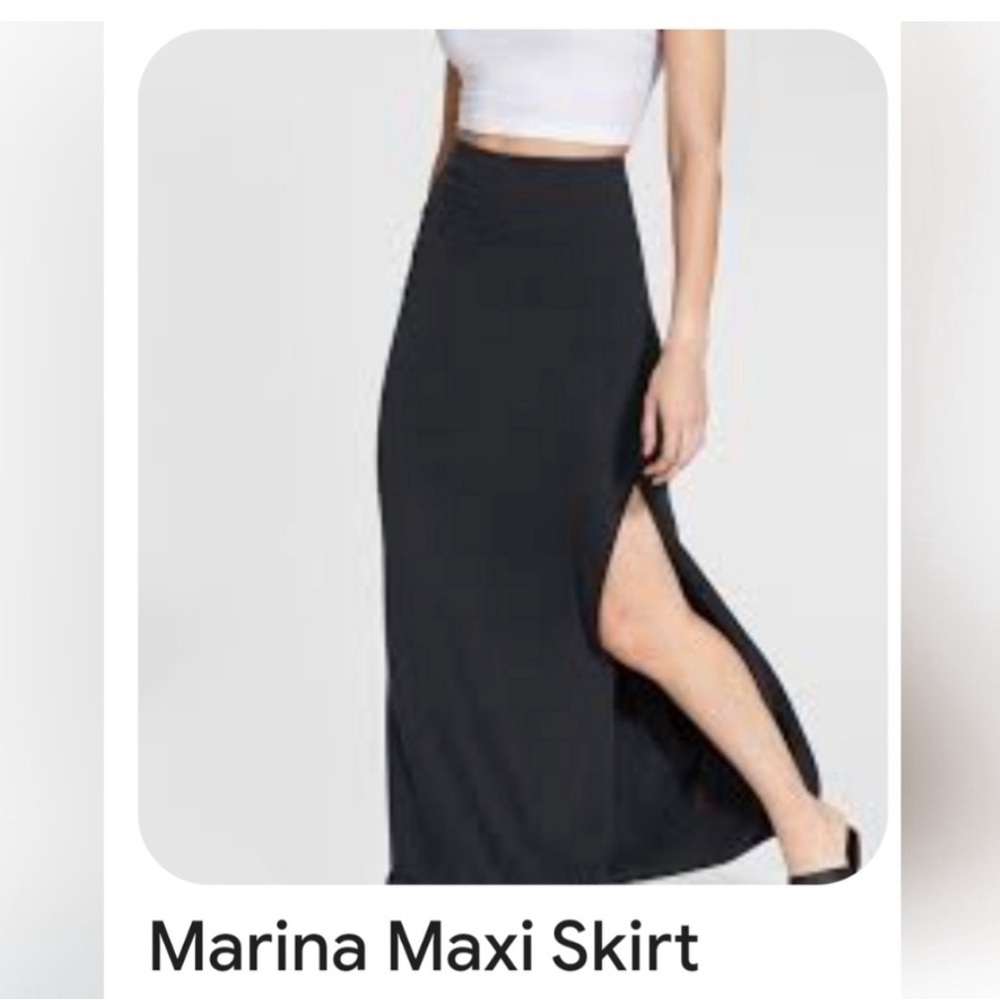 Athleta Marina Black Maxi Skirt